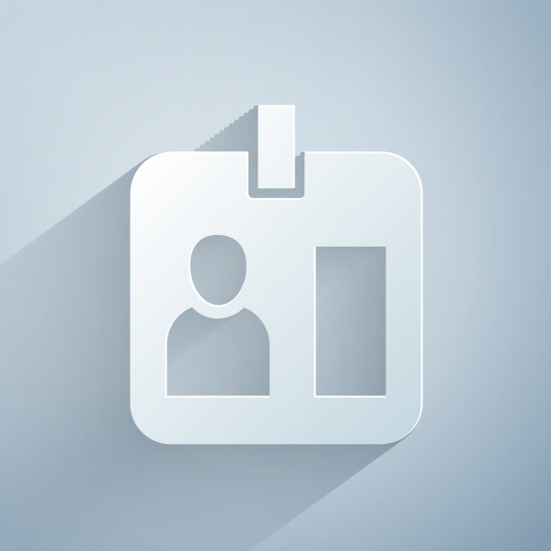 剪纸记者垂直徽章图标图片下载