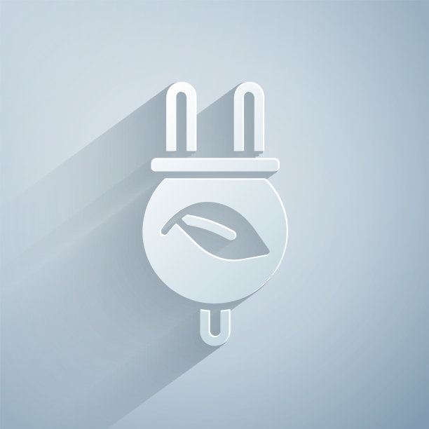 剪纸节电插叶图标图片下载