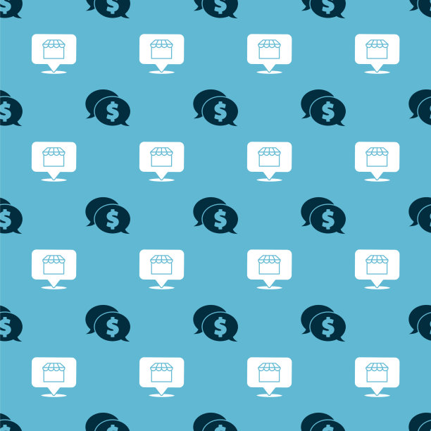 用美元和网上购物设置演讲泡沫图片下载