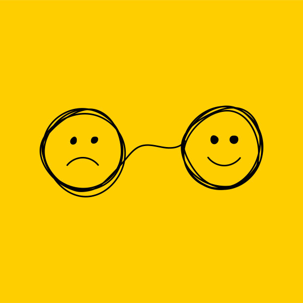 教练。心理治疗图标。快乐与不快乐性格图片下载