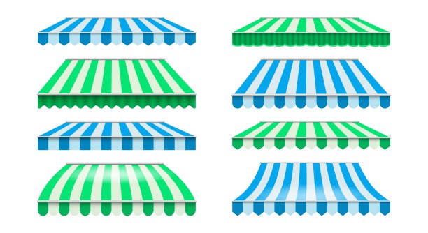 商店条纹树冠图片下载