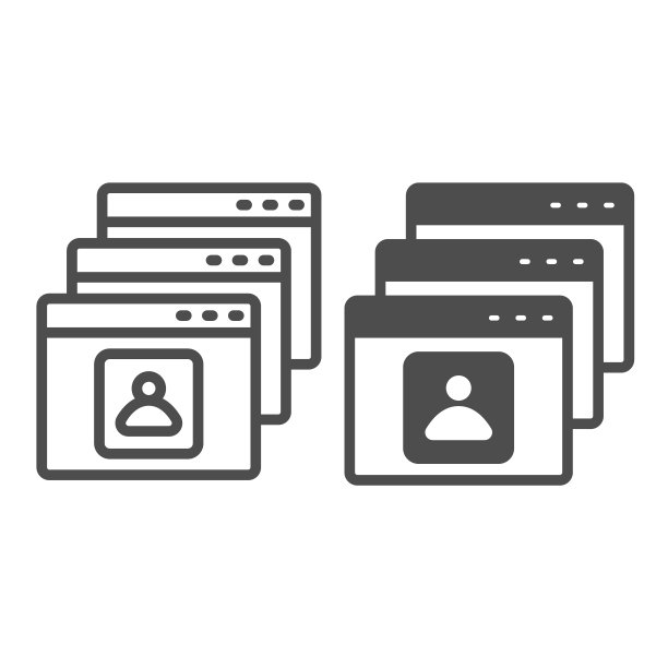 带有用户资料按钮的窗户账户登录图标矢量图形图片下载