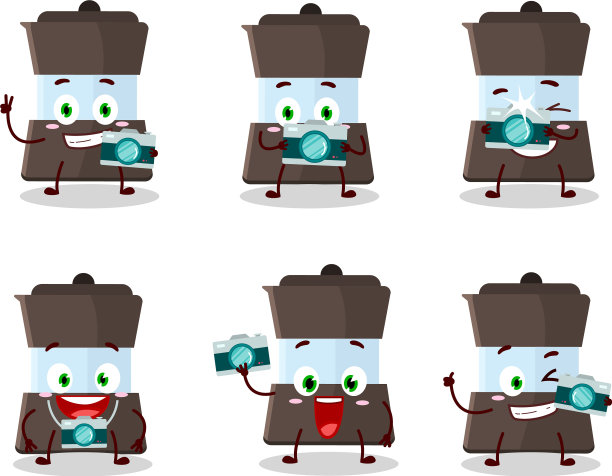 摄影师专业emoticon with mokka pot图片下载