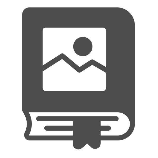 书与景观图片和丝带书签固体图标，阅读概念，体积矢量标志在白色背景，字形风格图标的移动概念和网页设计。矢量图形。图片下载