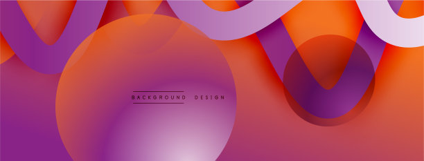 抽象梯度背景与波浪线图片下载