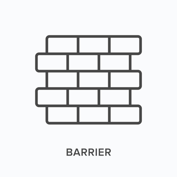 屏障平线图标轮廓图片下载
