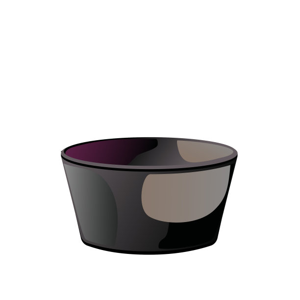 扁平的卡通风格的空陶瓷酱碗图片下载