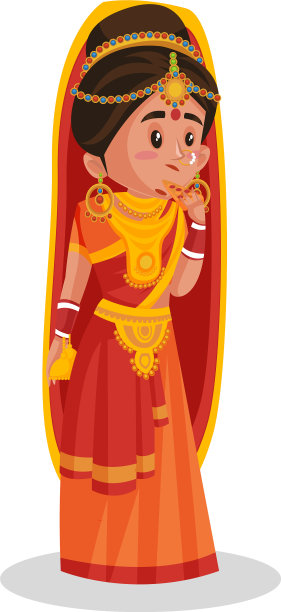 印度新娘卡通人物图片下载