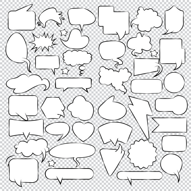 漫画泡泡演讲气球演讲漫画图片下载