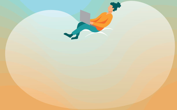 一位女士坐在一个大豆袋上图片下载