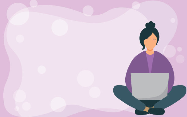 年轻女士在使用时双腿交叉坐着图片下载