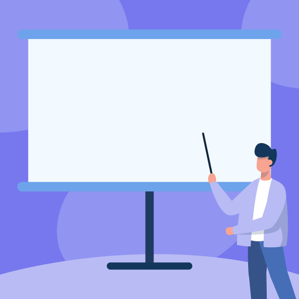 老师穿着夹克衫站着画，指着木棍图片下载