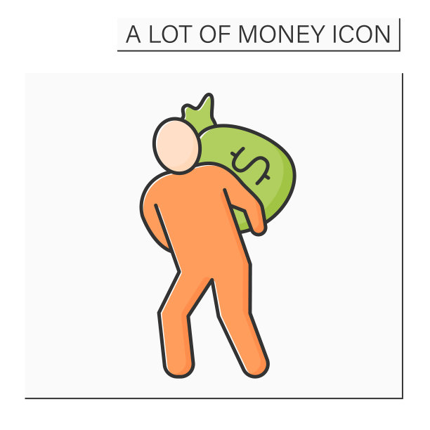 钱彩色图标图片下载