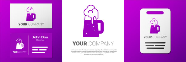 标志类型木制啤酒杯图标隔离在白色图片下载