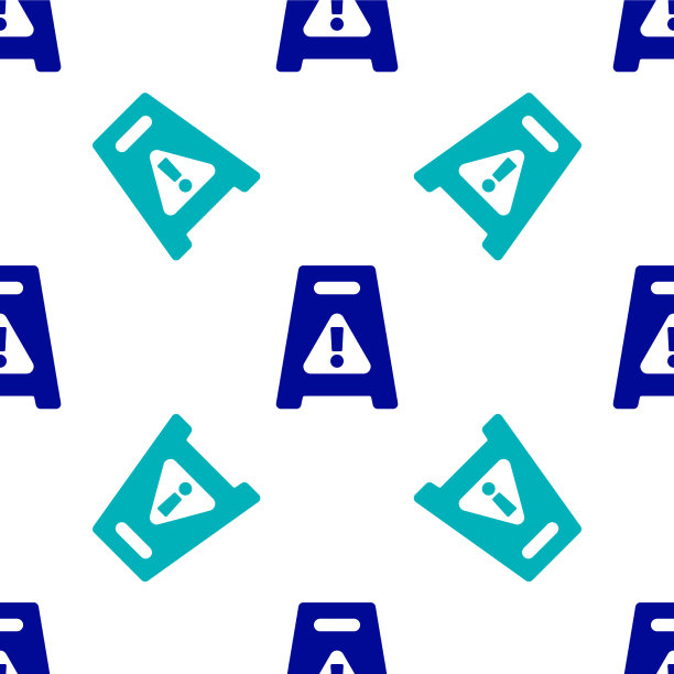 蓝色的湿地板和正在清洗的图标图片下载