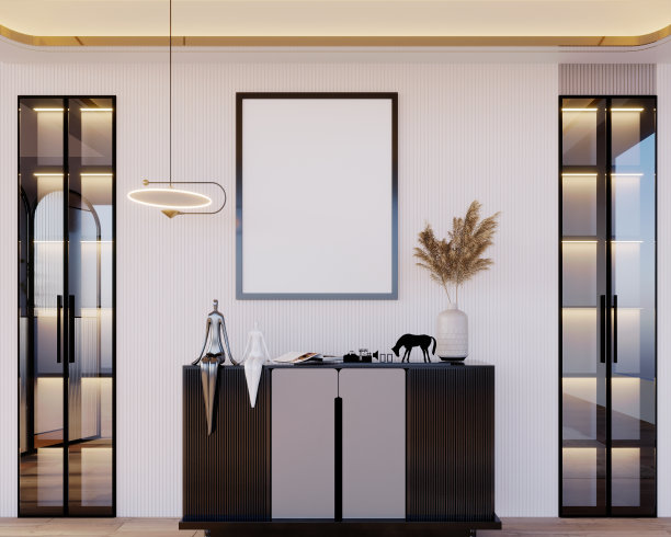 餐具柜装饰房间。图片下载