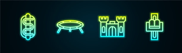 排好线热狗三明治蹦床图片下载