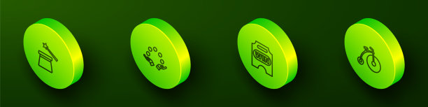 设置等距线魔术帽和魔术棒杂耍图片下载