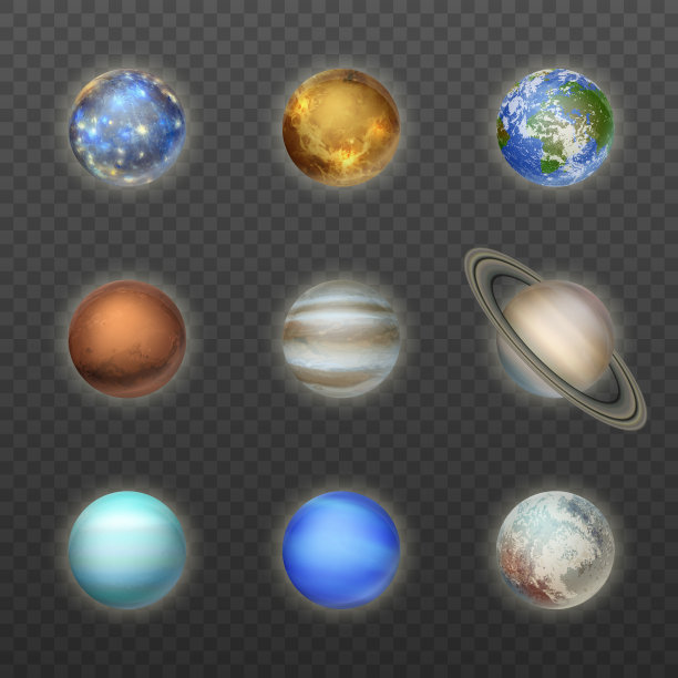 3d现实空间行星图标设置图片下载
