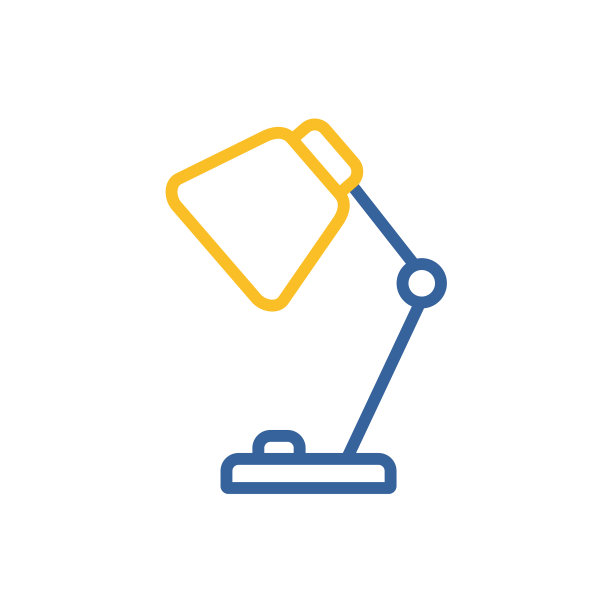 台灯轮廓图标工作空间标志图片下载