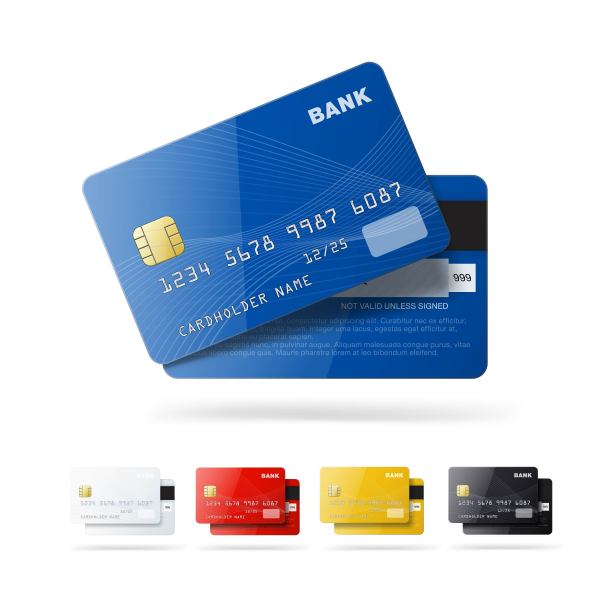一整套信用卡。图片下载