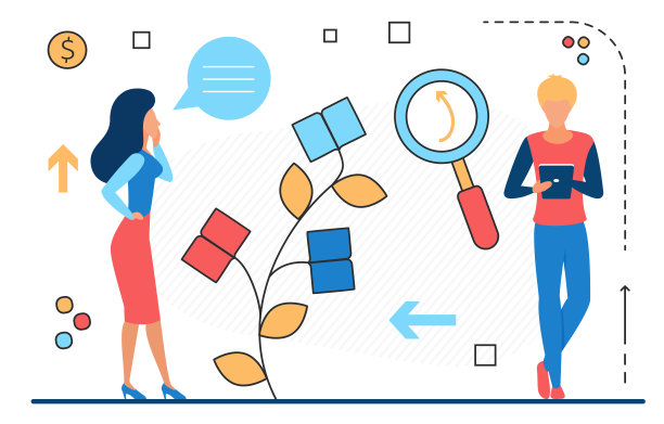 商业教育技术，人与培训知识线图标隔离图片下载