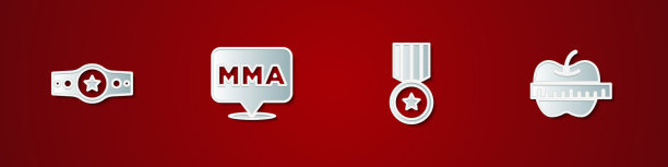 集拳击带搏击俱乐部mma奖章和苹果图片下载