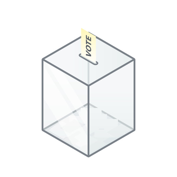 透明投票框等距图标图片下载