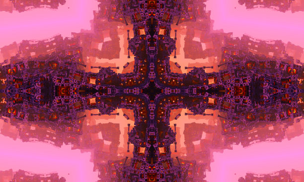 抽象现代建筑建筑结构。城市未来户外场景为背景电脑虚拟现实游戏，形象为幻想概念图片下载