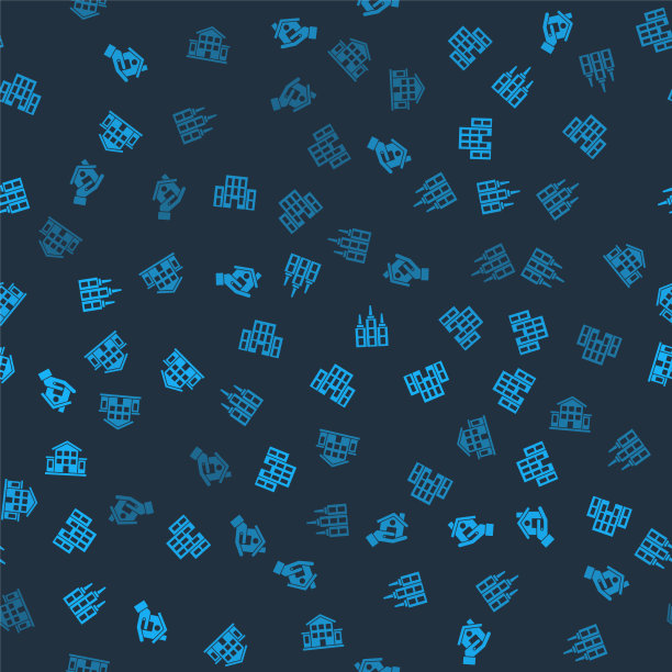 集房地产经纪人房子摩天大楼和无缝图片下载