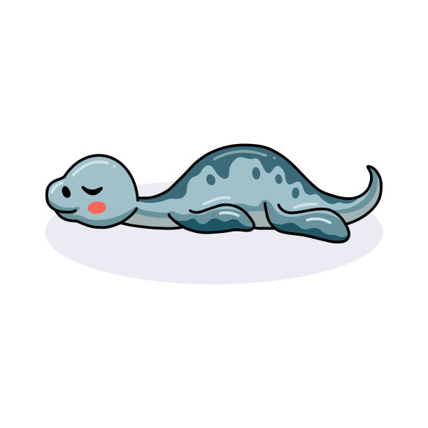 可爱的小恐龙卡通睡觉图片下载