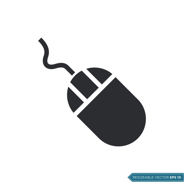 鼠标图标矢量模板平面设计插图设计图片下载