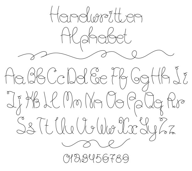 手绘的字母图片下载