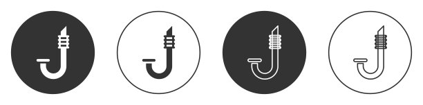 黑色通气管图标孤立在白色的背景。在水下潜水设备。圆按钮。向量图片下载