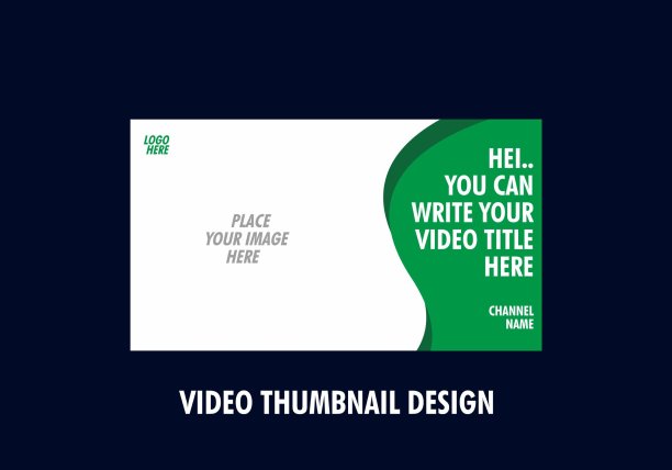丰富多彩的和独特的可编辑视频缩略图设计图片下载