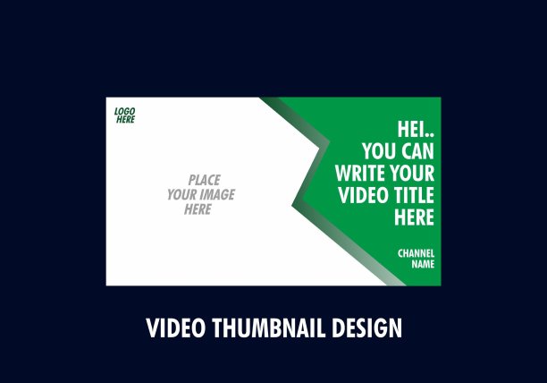丰富多彩的和独特的可编辑视频缩略图设计图片下载