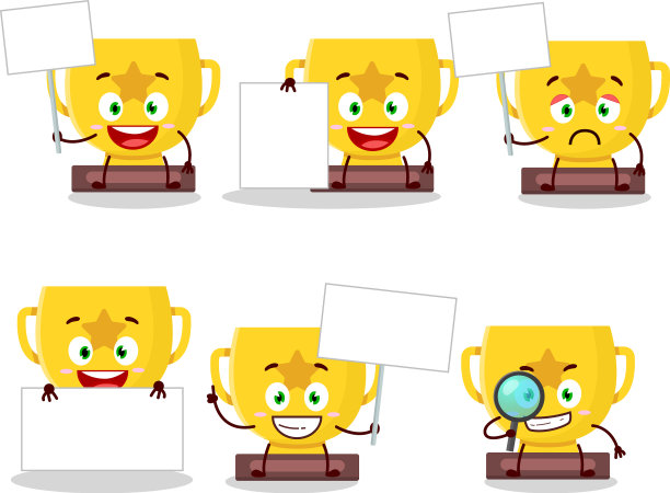 金杯卡通人物带来的信息图片下载