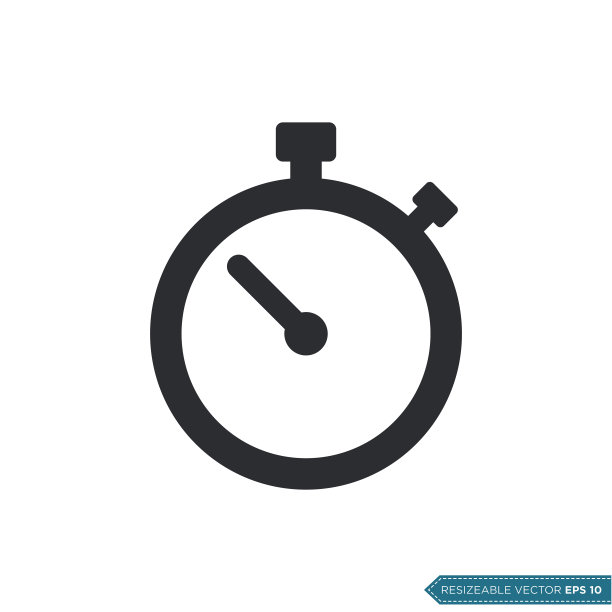 秒表图标矢量模板平面设计图片下载