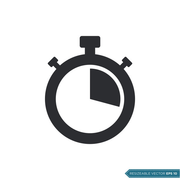 秒表图标矢量模板平面设计图片下载