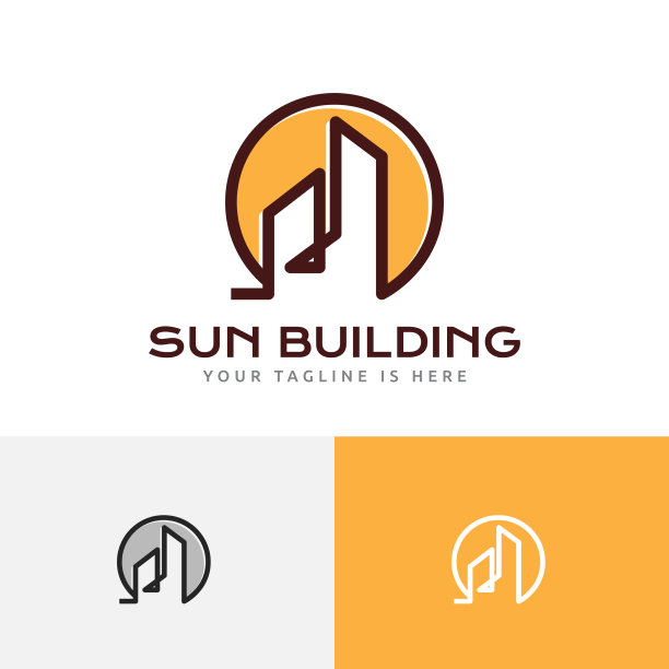 太阳城建筑抽象房地产业务图片下载