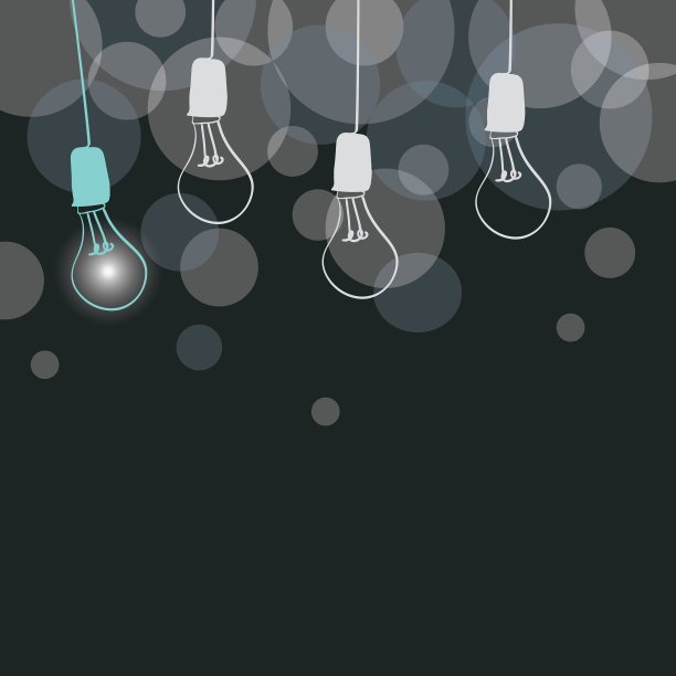 抽象的灯光展示不同的想法图片下载