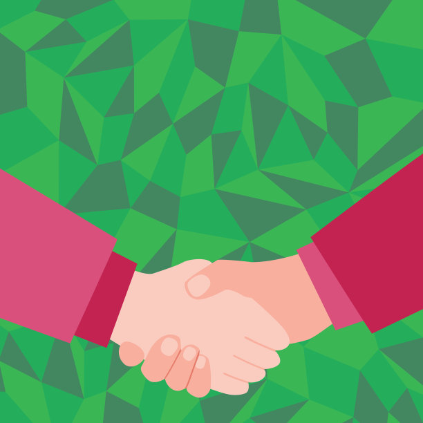 抽象人们接受交易的形象展示图片下载