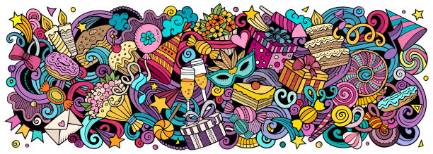 生日手绘卡通涂鸦图片下载