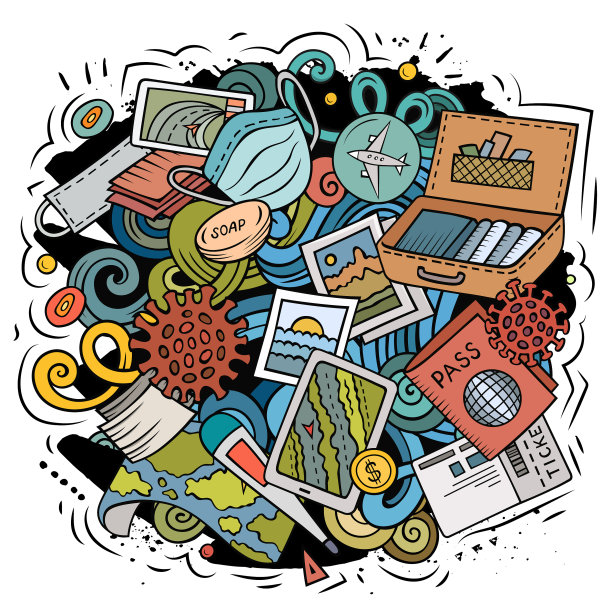 旅行的涂鸦图片下载