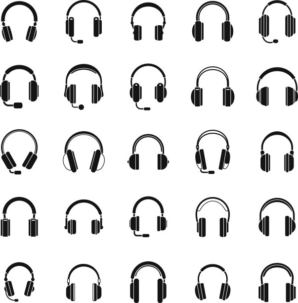 耳机附件图标设置简单的音频图片下载