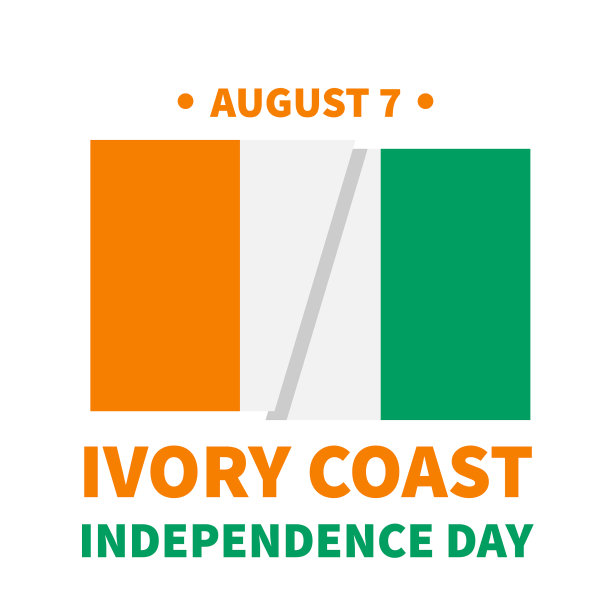 象牙海岸独立日印刷海报图片下载