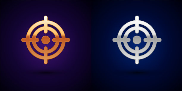 金银目标财务目标概念图标图片下载