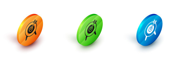 等距目标财务目标概念图标图片下载
