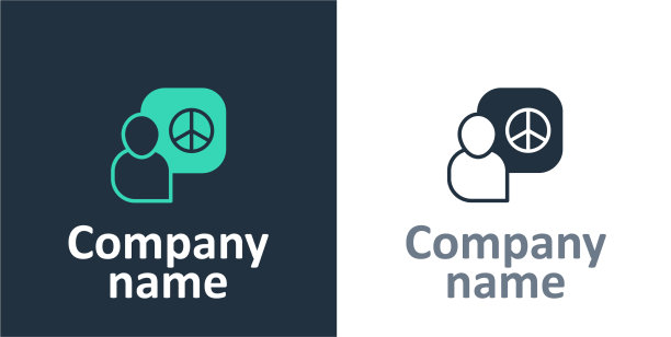 标志式和平谈判图标孤立在白色图片下载