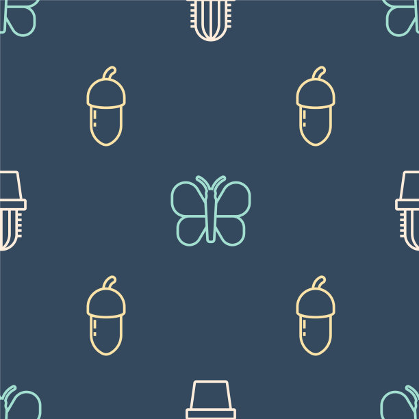 在花盆里放上仙人掌、橡子和蝴蝶图片下载